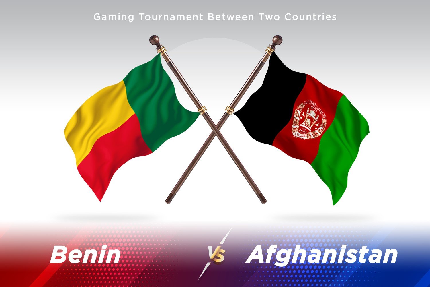 Benin versus Afghanistan Two Flags