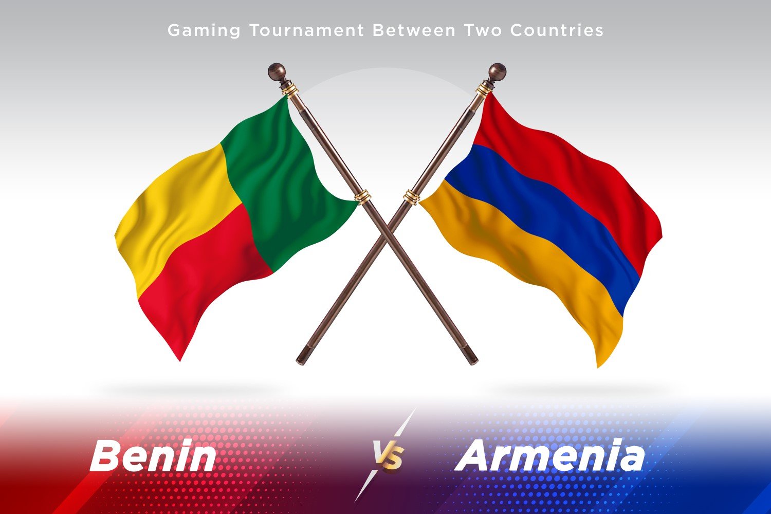 Benin versus Armenia Two Flags