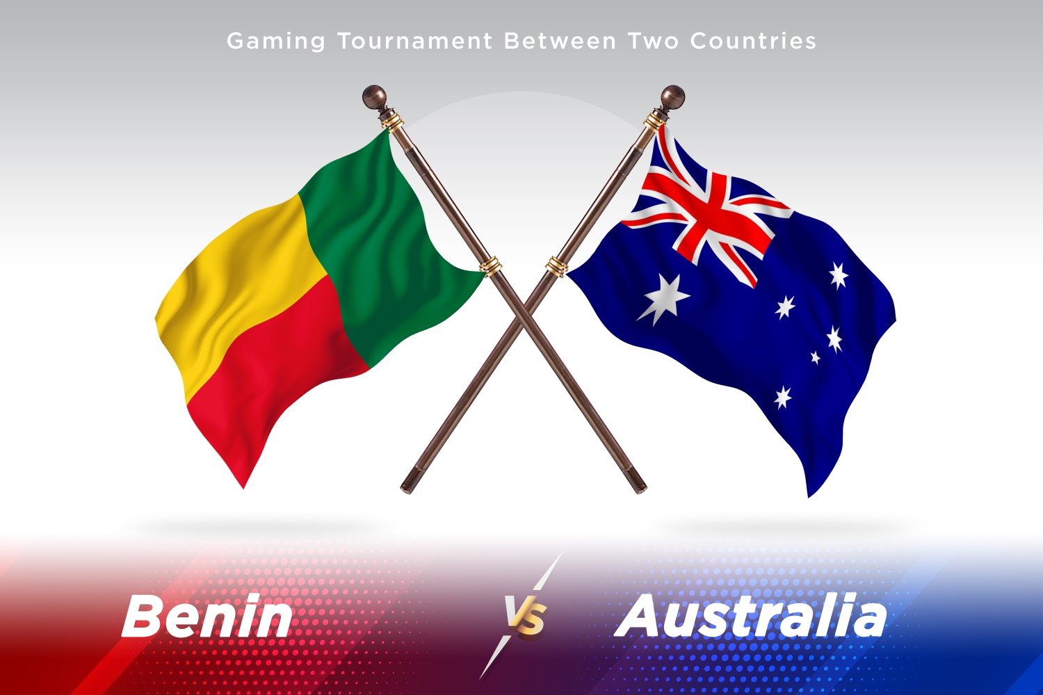 Benin versus Australia Two Flags