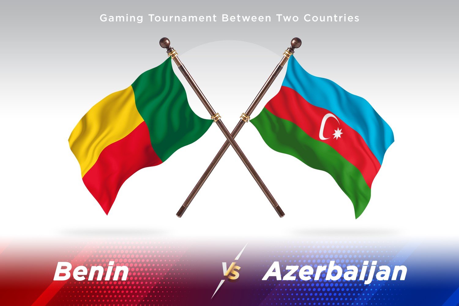 Benin versus Azerbaijan Two Flags