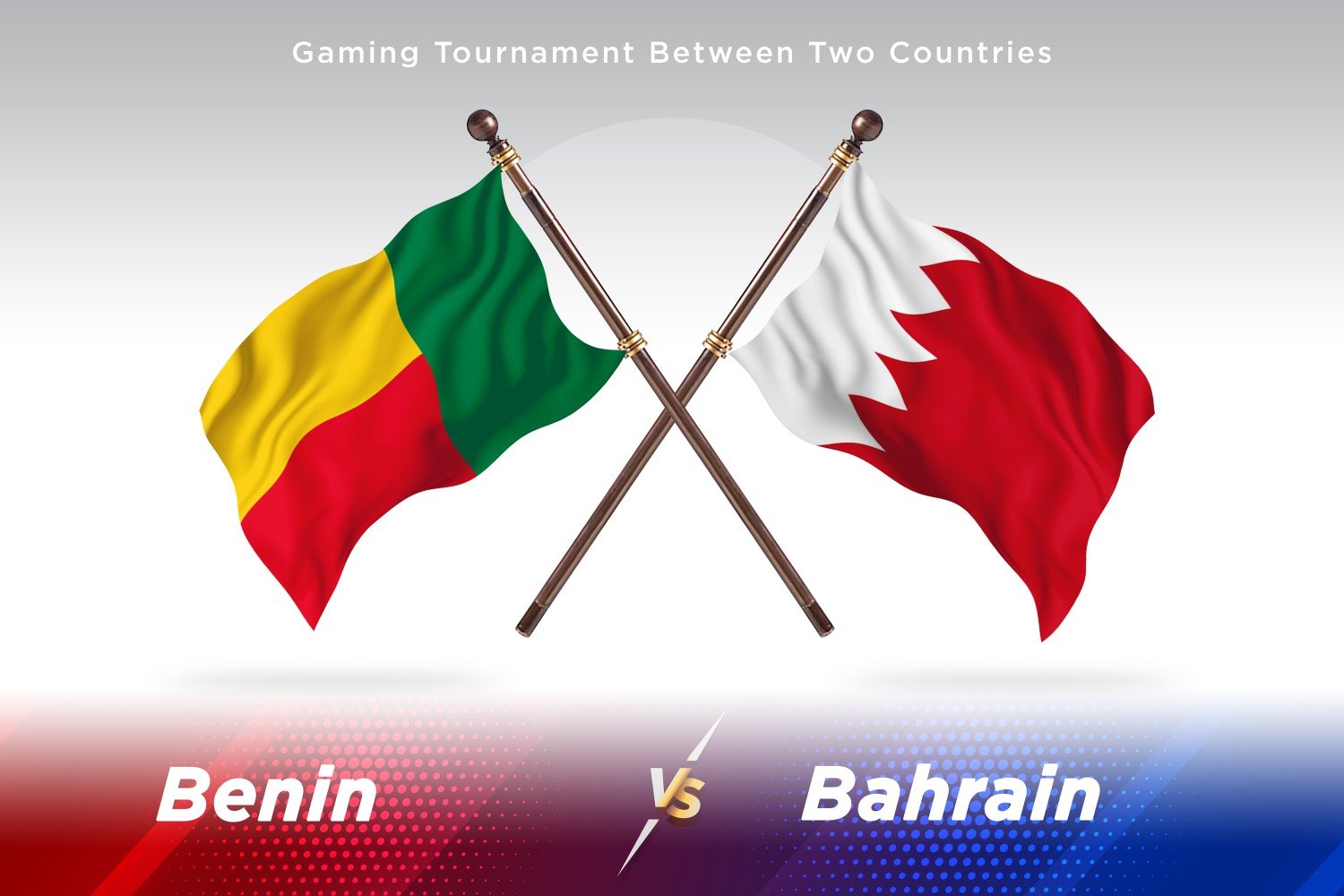 Benin versus Bahrain Two Flags