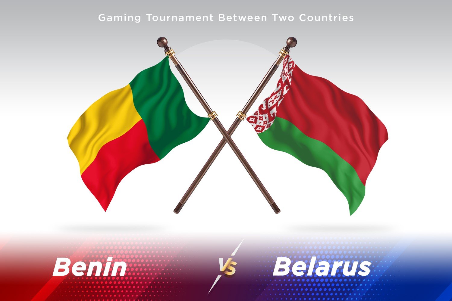 Benin versus Belarus Two Flags