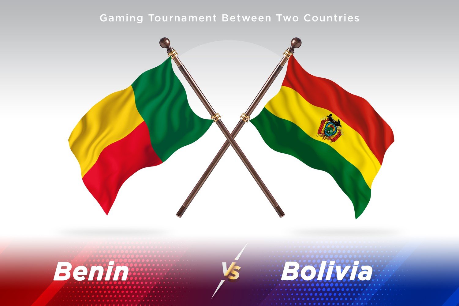 Benin versus Bolivia Two Flags