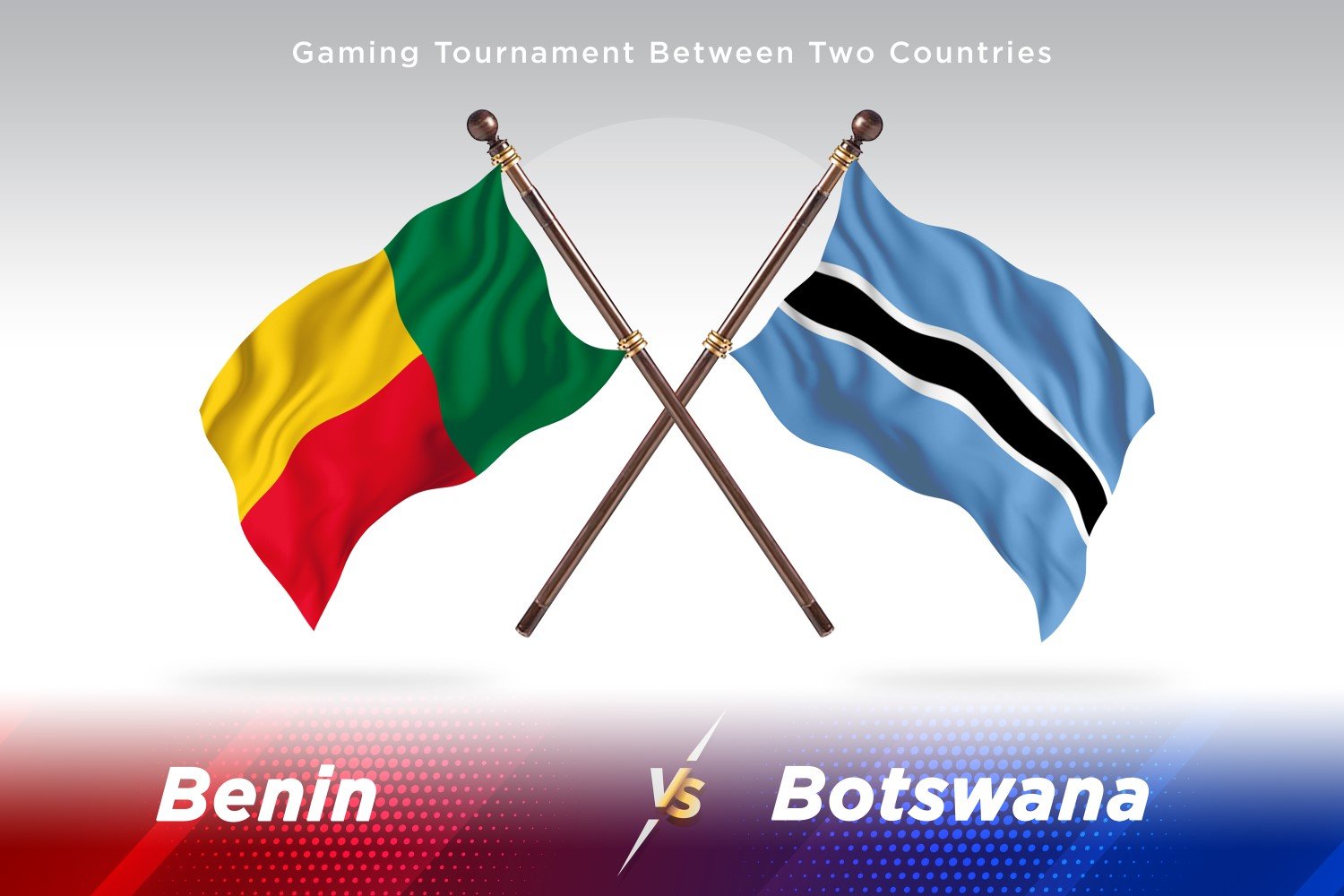 Benin versus Botswana Two Flags