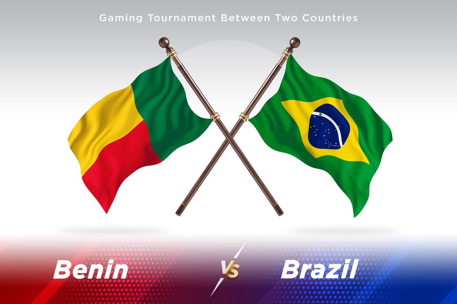 Benin versus brazil Two Flags