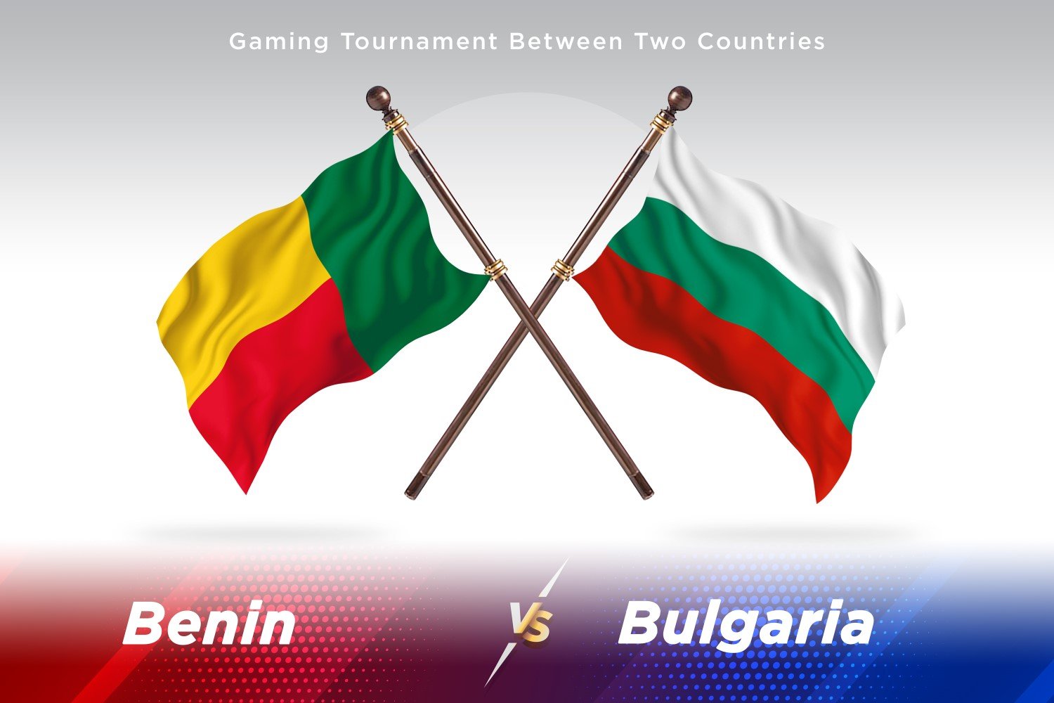 Benin versus Bulgaria Two Flags