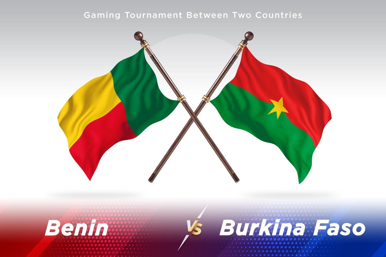 Benin versus Burkina Faso Two Flags