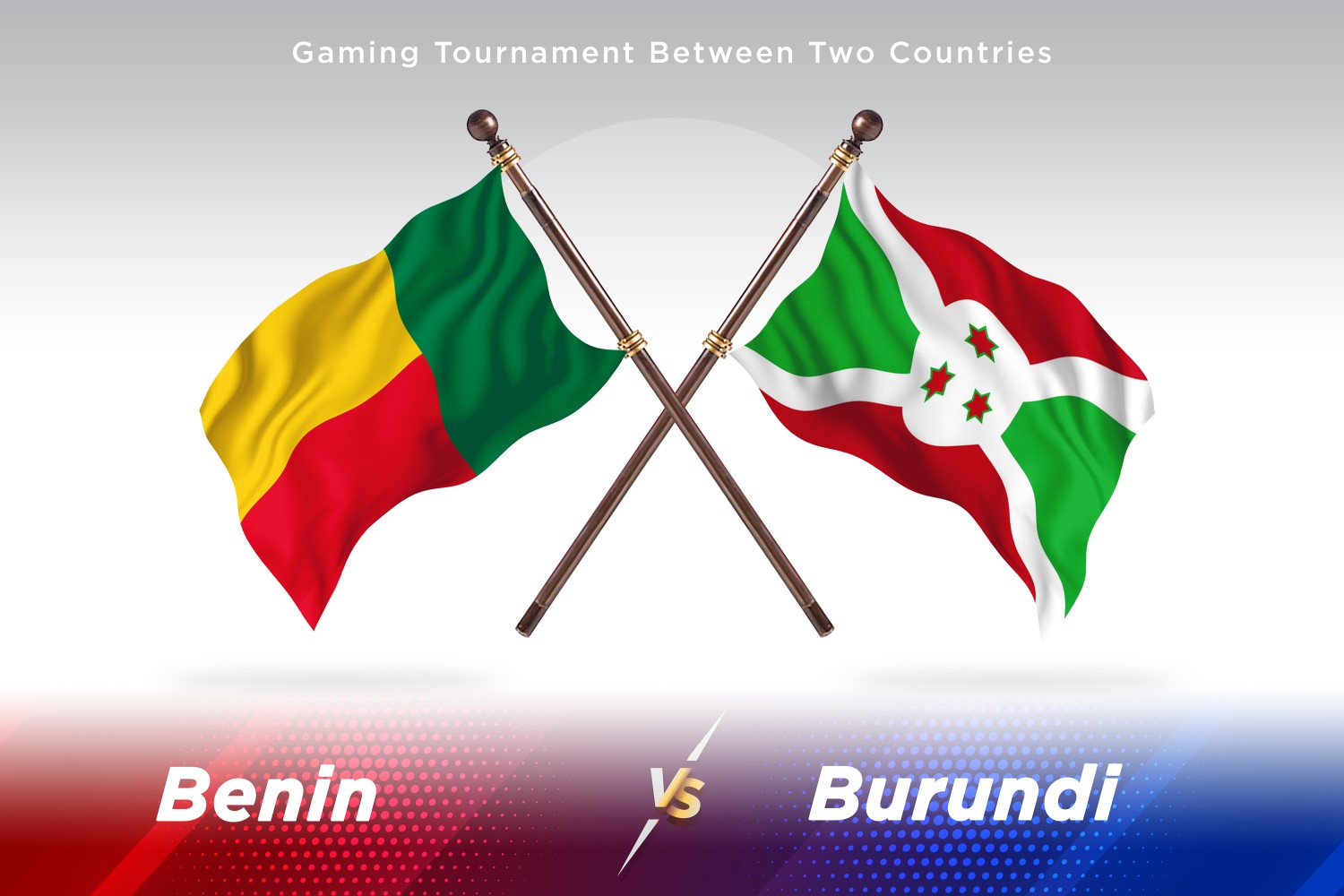 Benin versus Burundi Two Flags