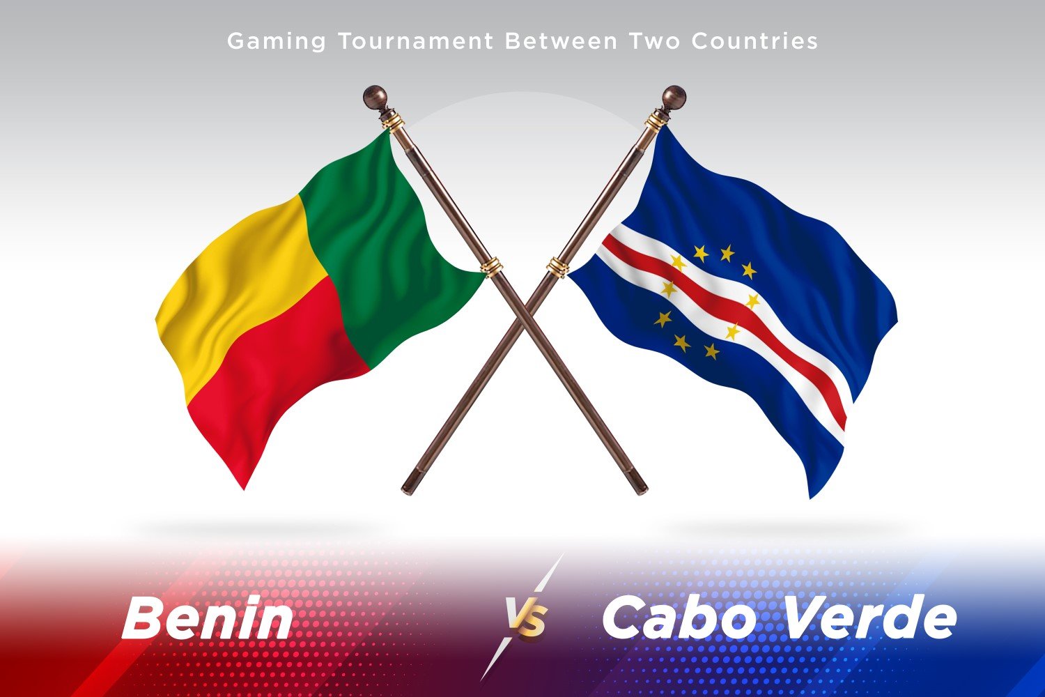 Benin versus Cabo Verde Two Flags