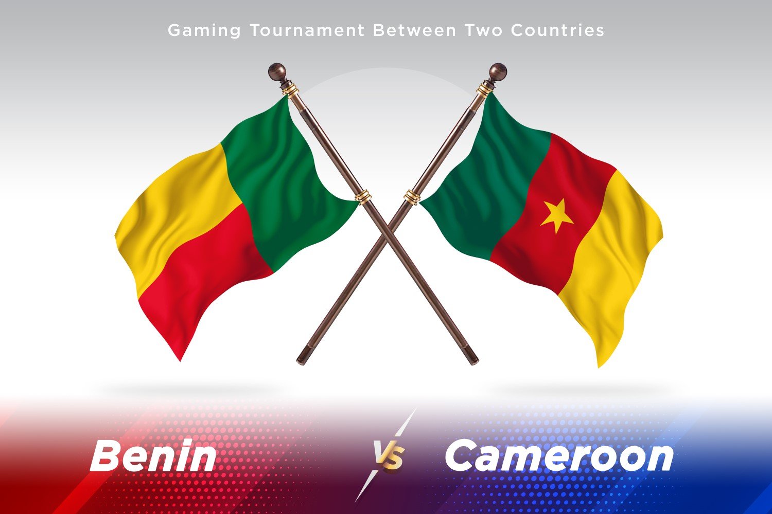 Benin versus Cameroon Two Flags