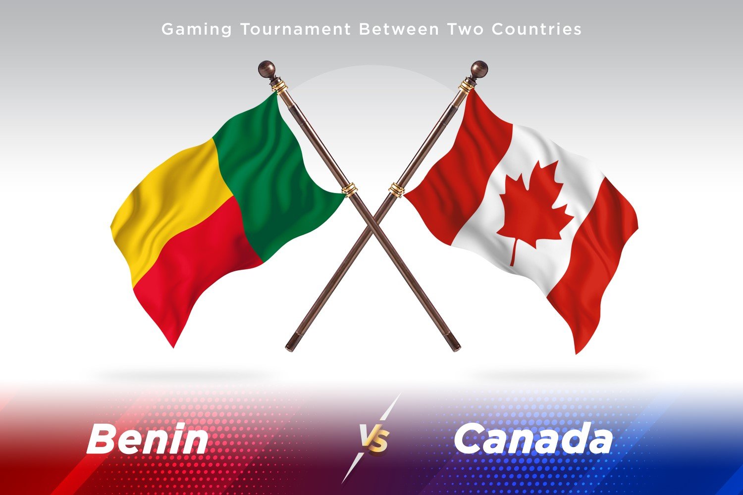 Benin versus Canada Two Flags