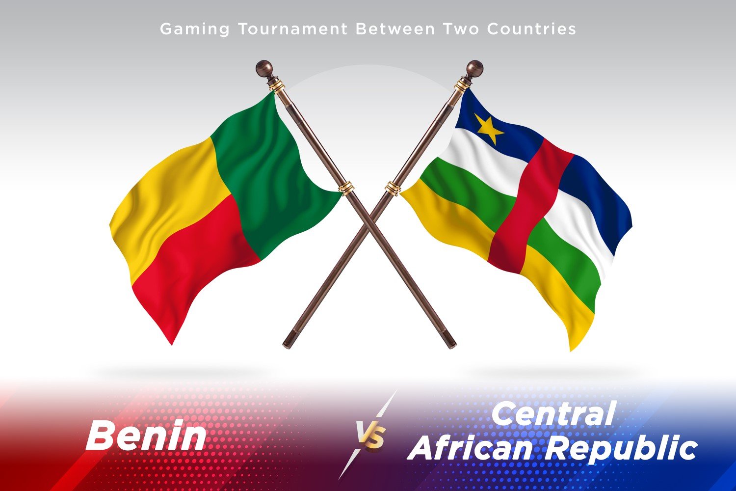 Benin versus central African republic Two Flags