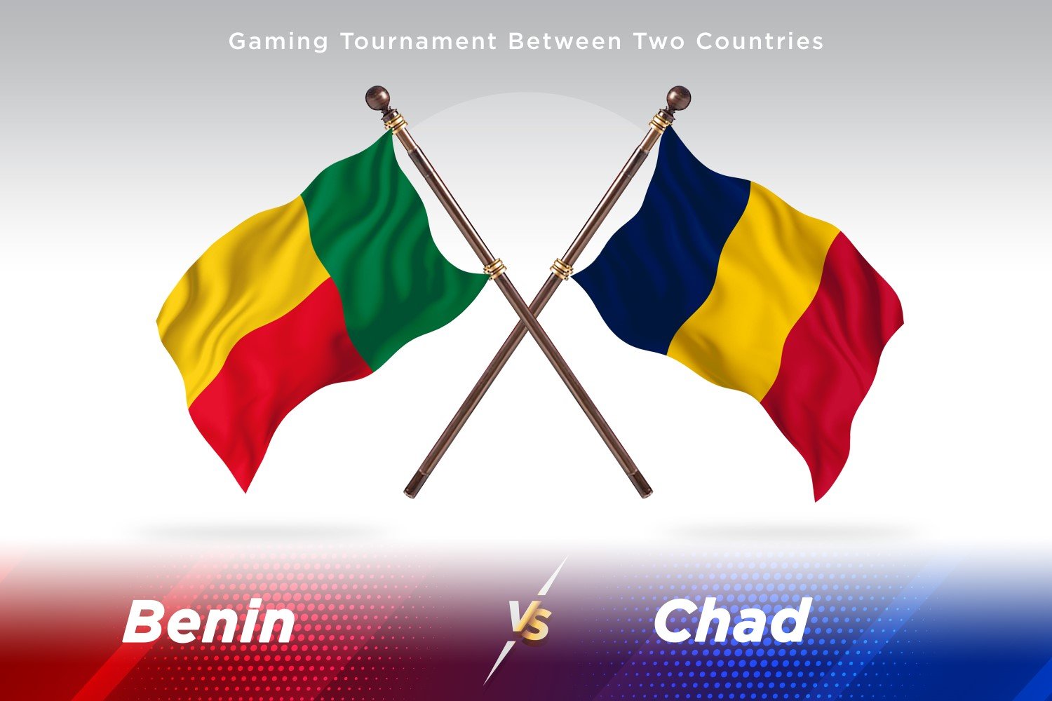 Benin versus chad Two Flags