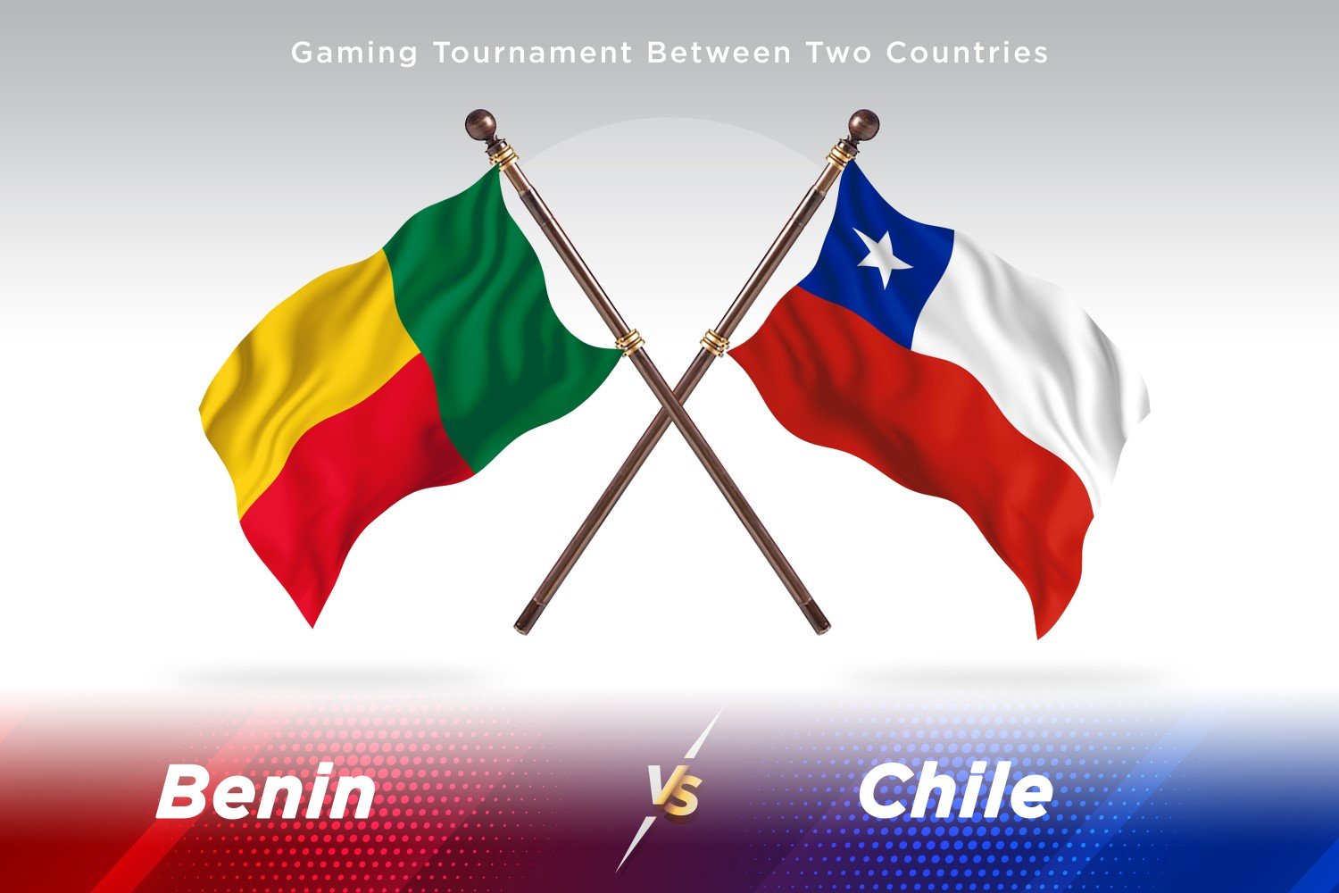 Benin versus Chile Two Flags