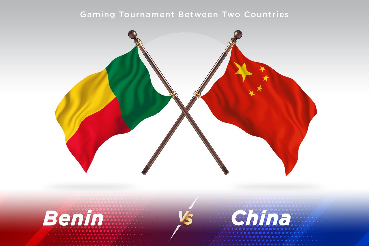 Benin versus china Two Flags