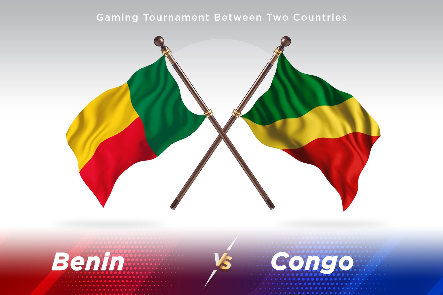 Benin versus Congo Two Flags