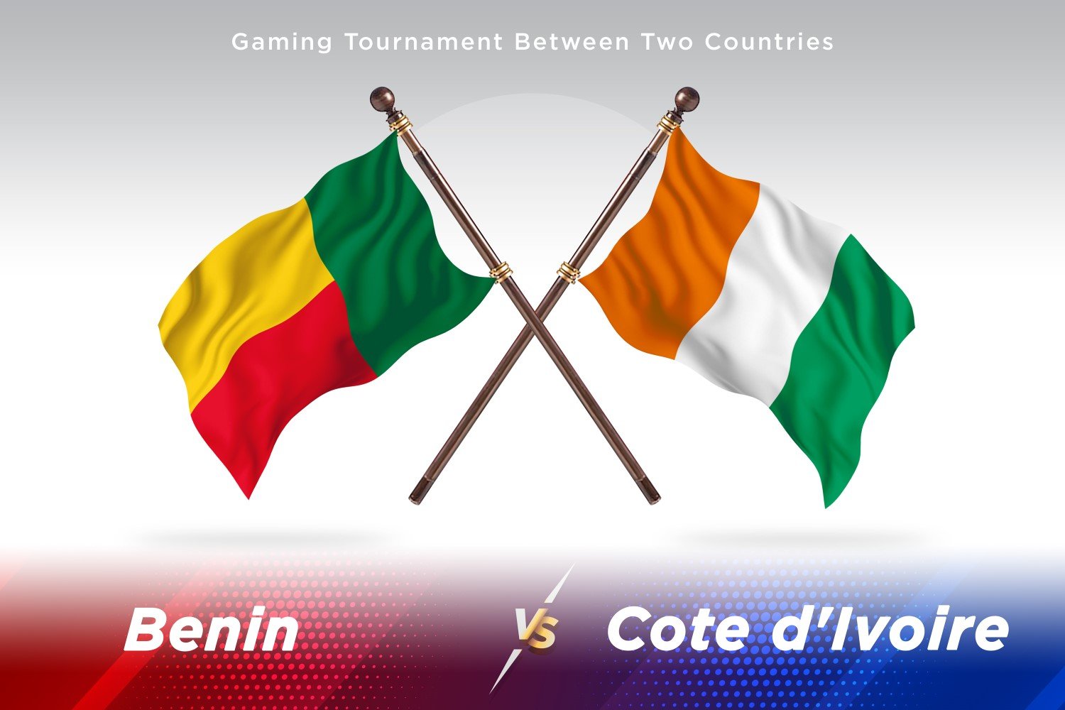 Benin versus cote d'ivoire Two Flags