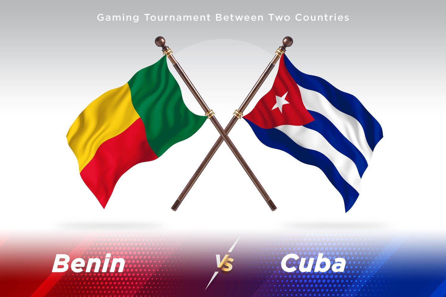 Benin versus Cuba Two Flags