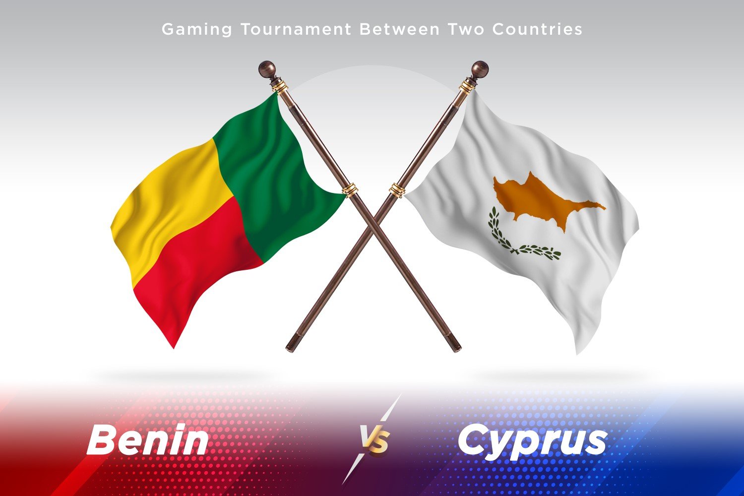 Benin versus Cyprus Two Flags