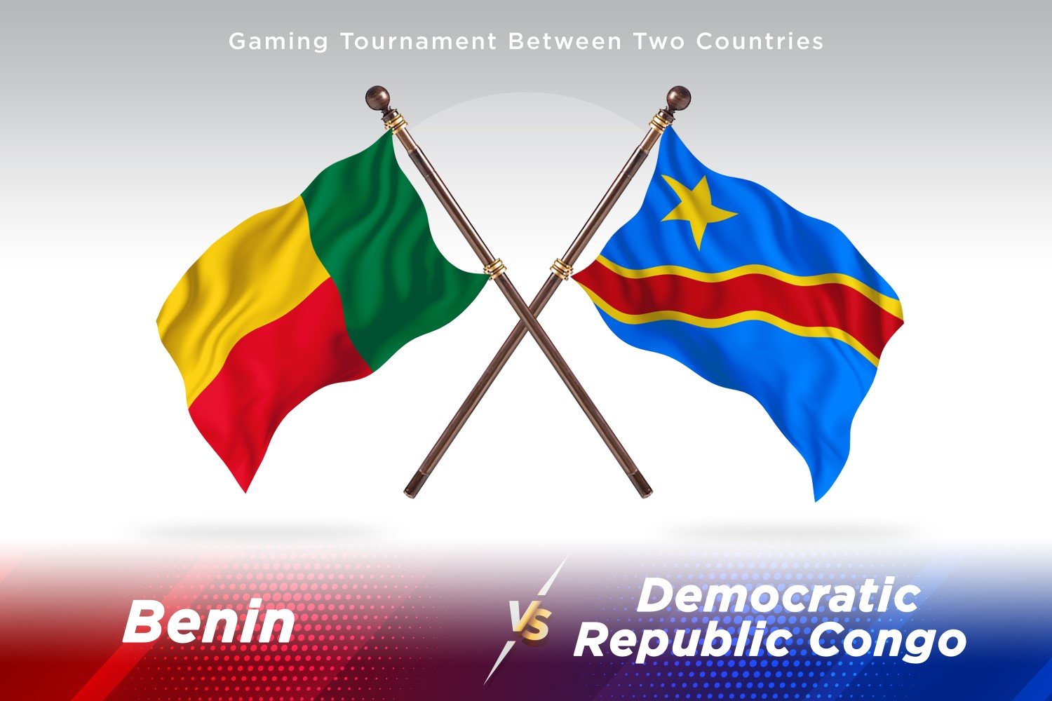 Benin versus democratic republic Congo Two Flags