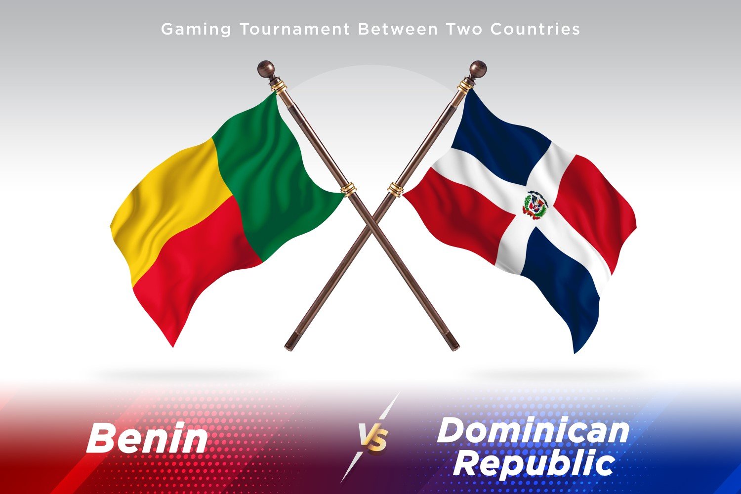 Benin versus Dominican republic Two Flags