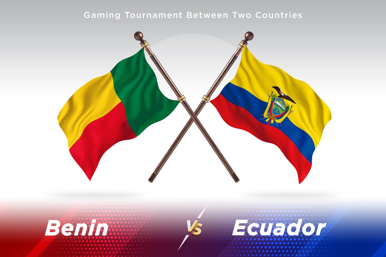 Benin versus Ecuador Two Flags