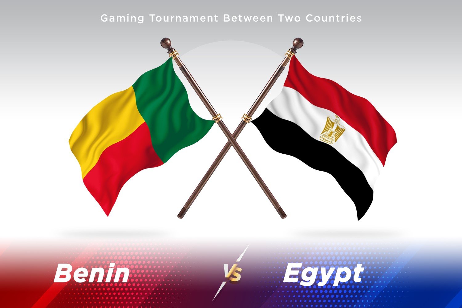 Benin versus Egypt Two Flags