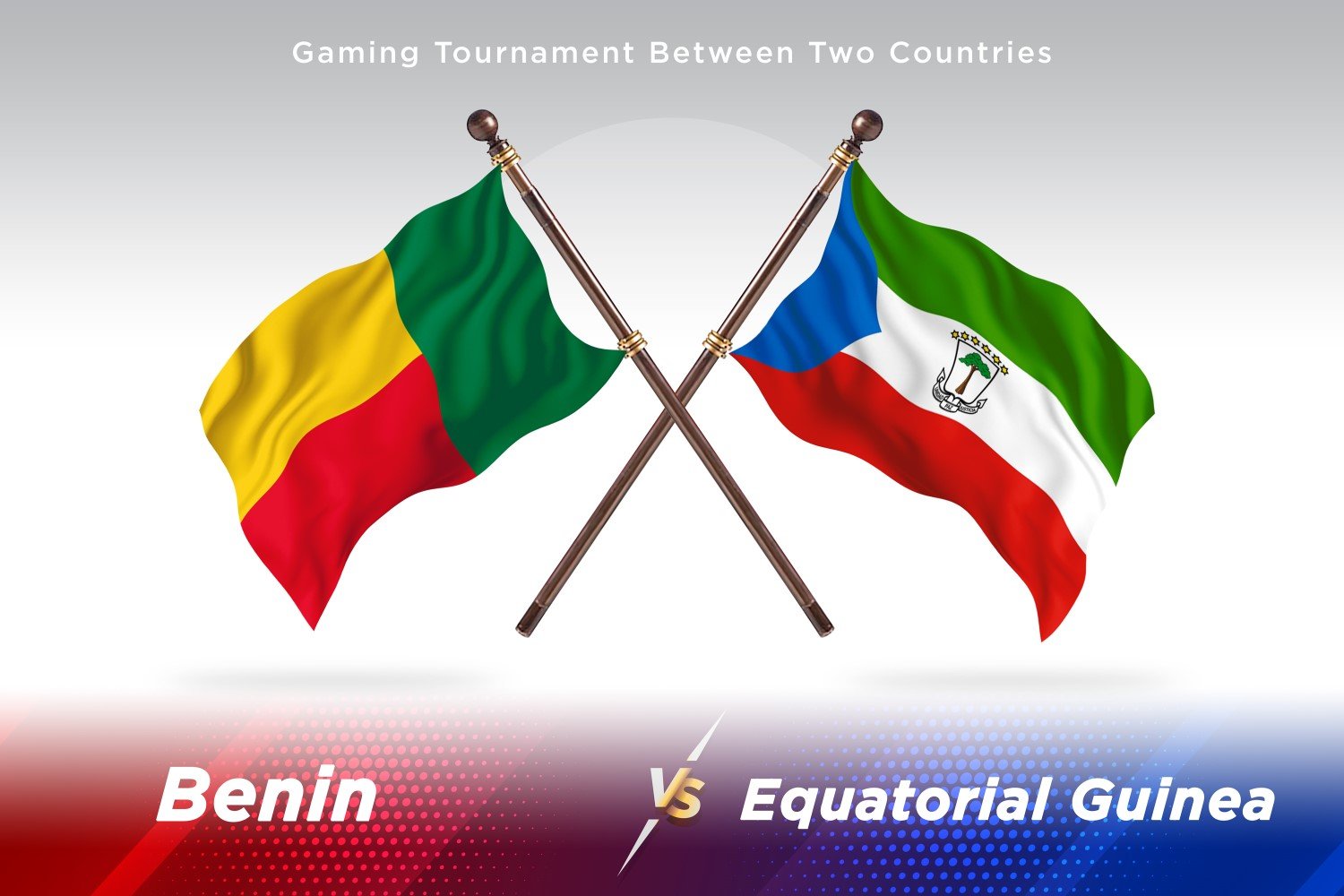 Benin versus equatorial guinea Two Flags