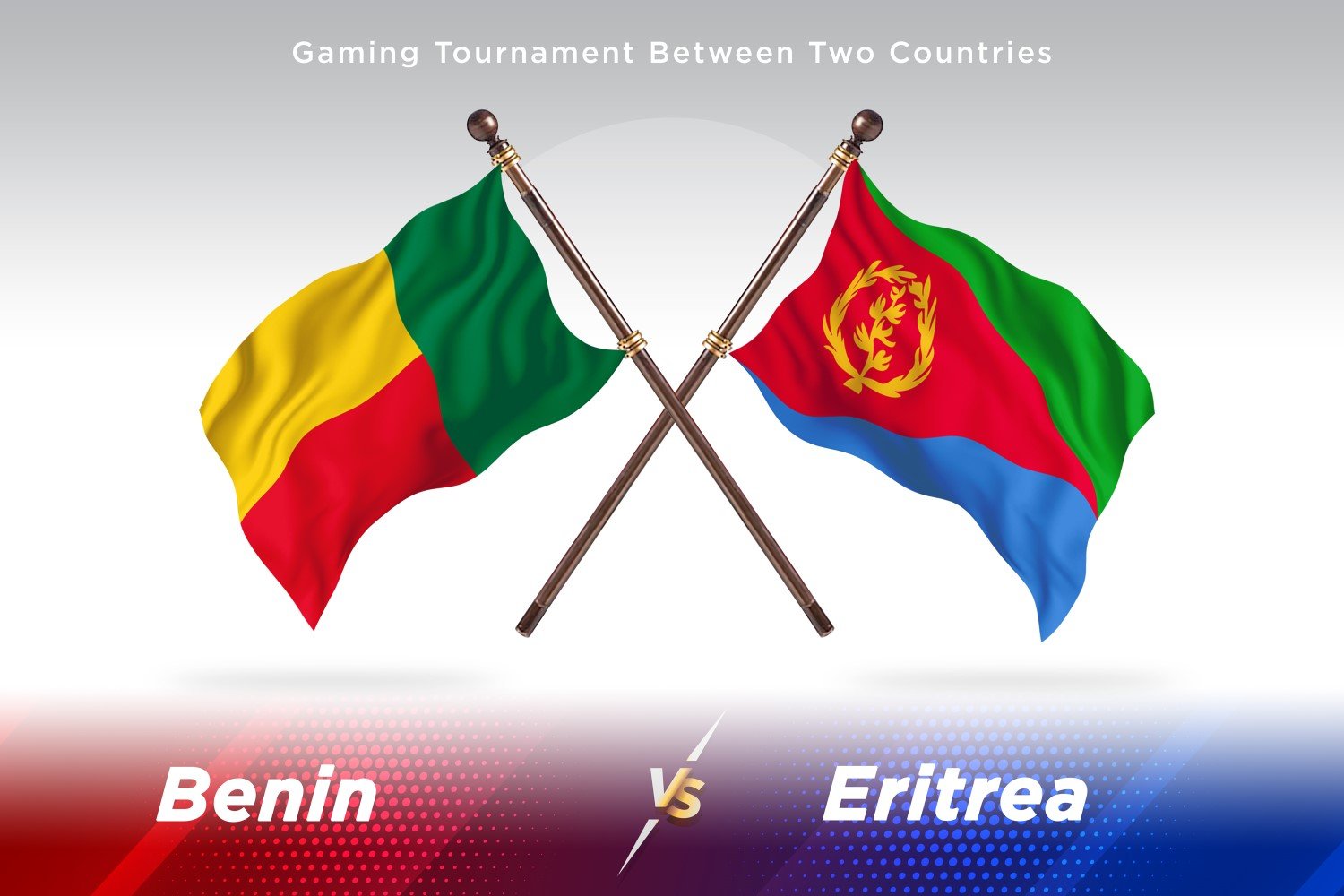 Benin versus Eritrea Two Flags