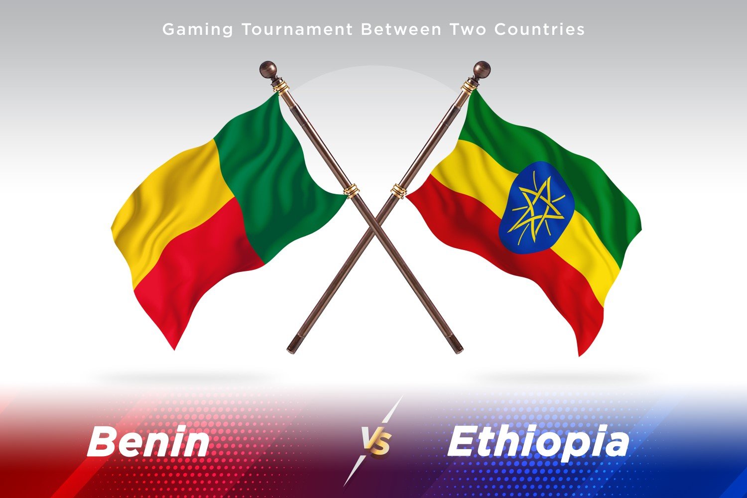 Benin versus Ethiopia Two Flags