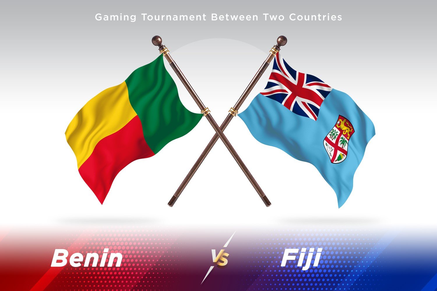 Benin versus Fiji Two Flags