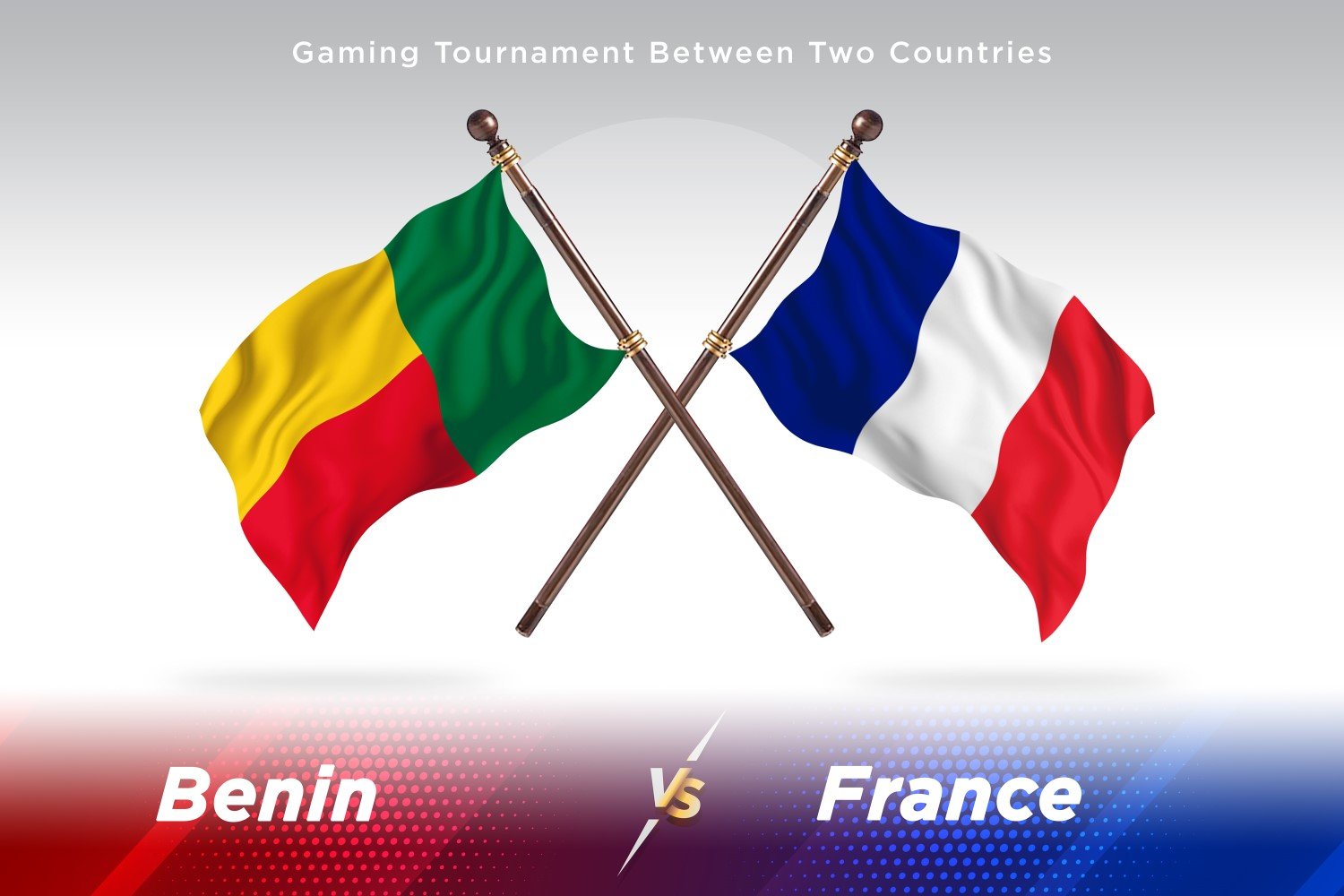 Benin versus France Two Flags