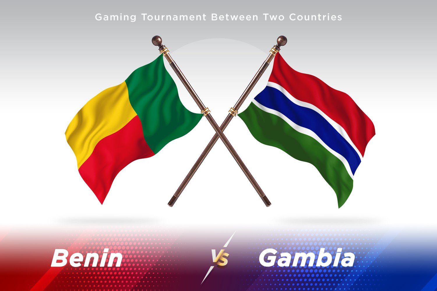 Benin versus Gambia Two Flags