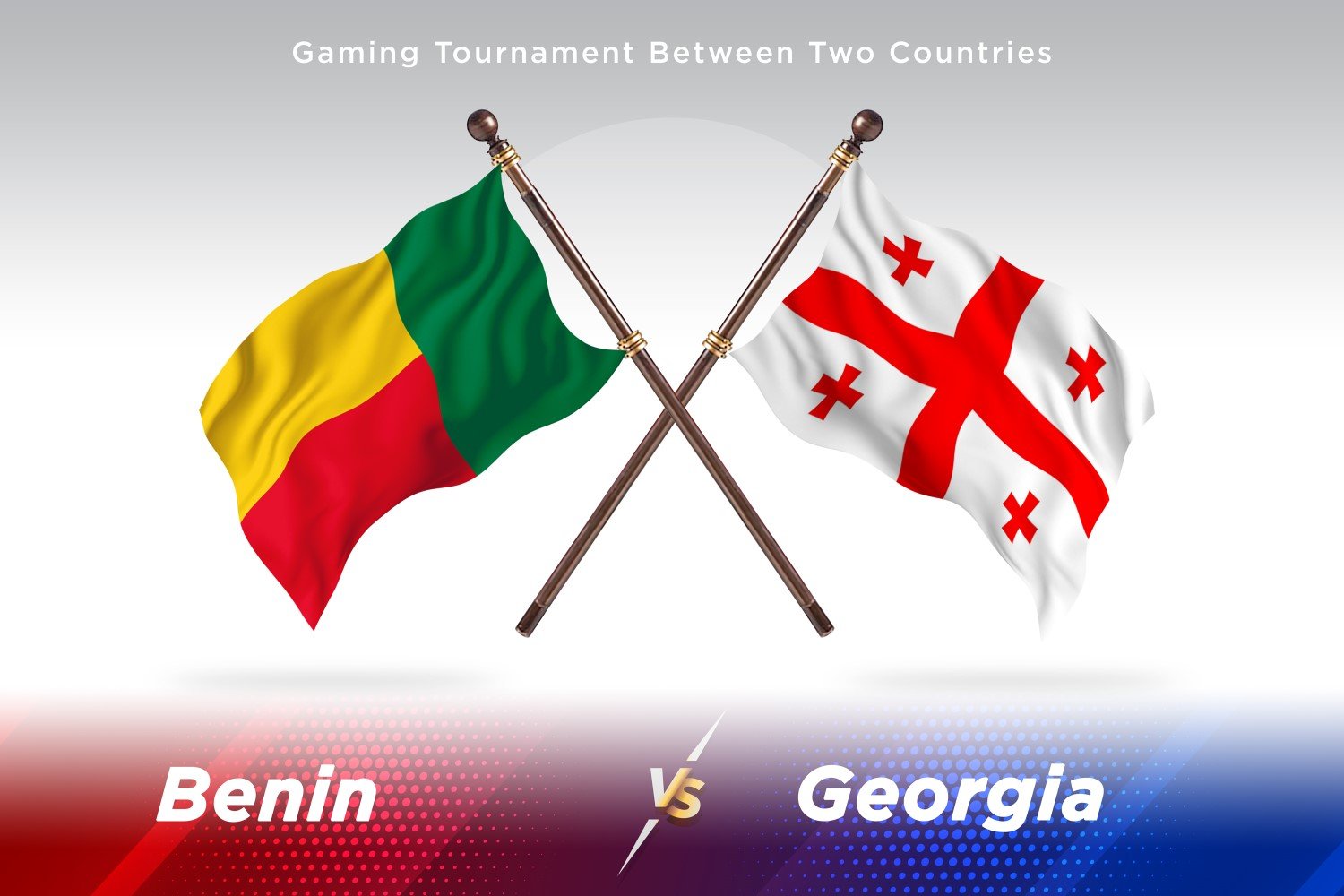 Benin versus Georgia Two Flags