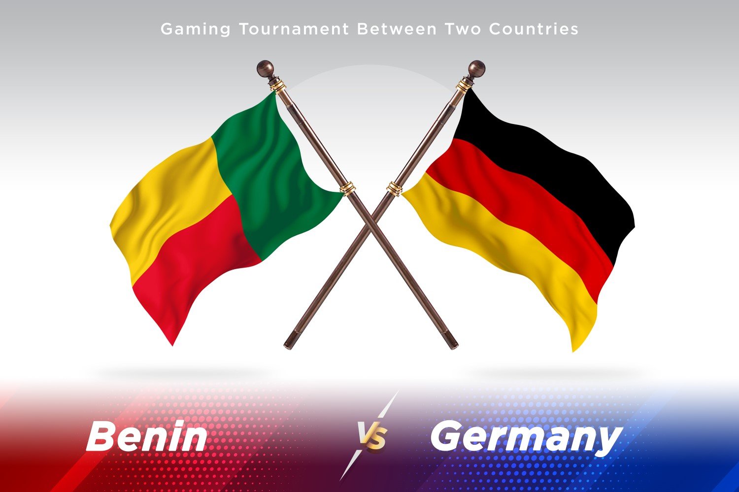 Benin versus Germany Two Flags