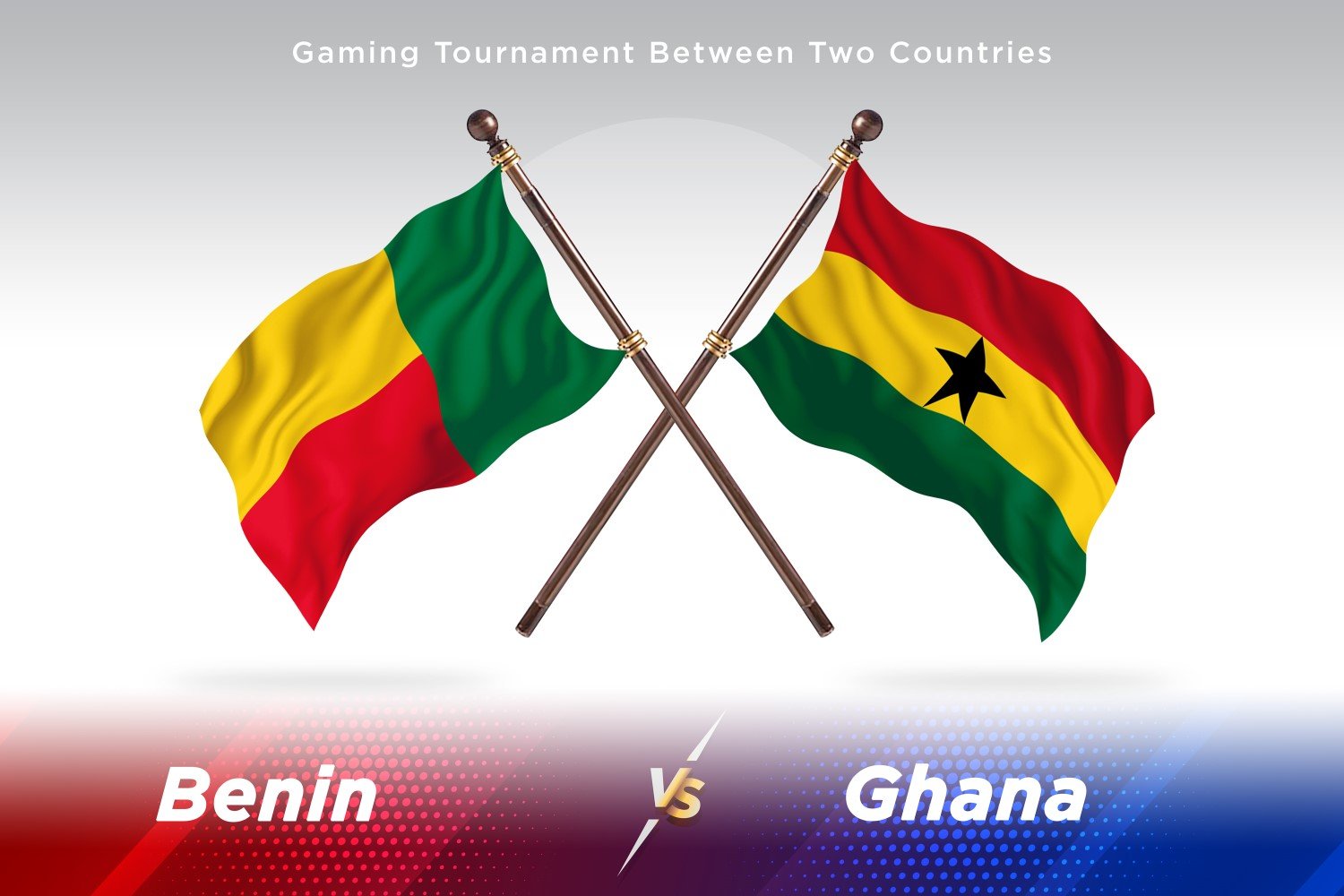 Benin versus Ghana Two Flags