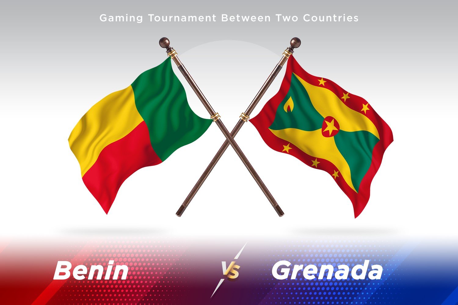 Benin versus Grenada Two Flags