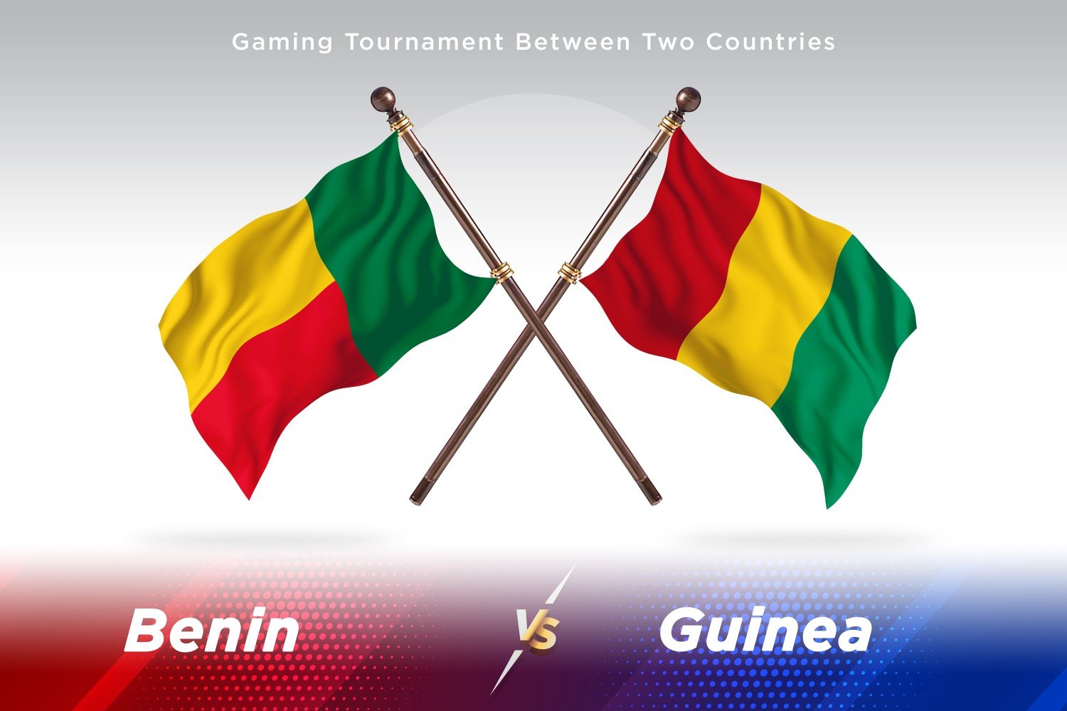 Benin versus guinea Two Flags