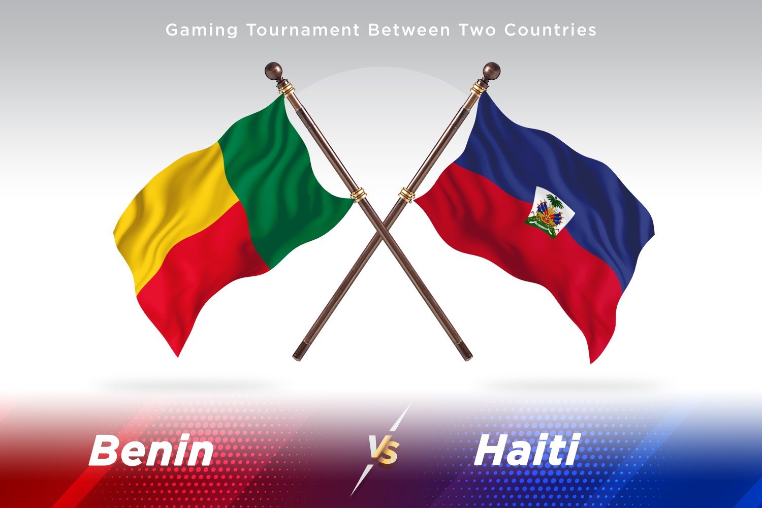 Benin versus Haiti Two Flags