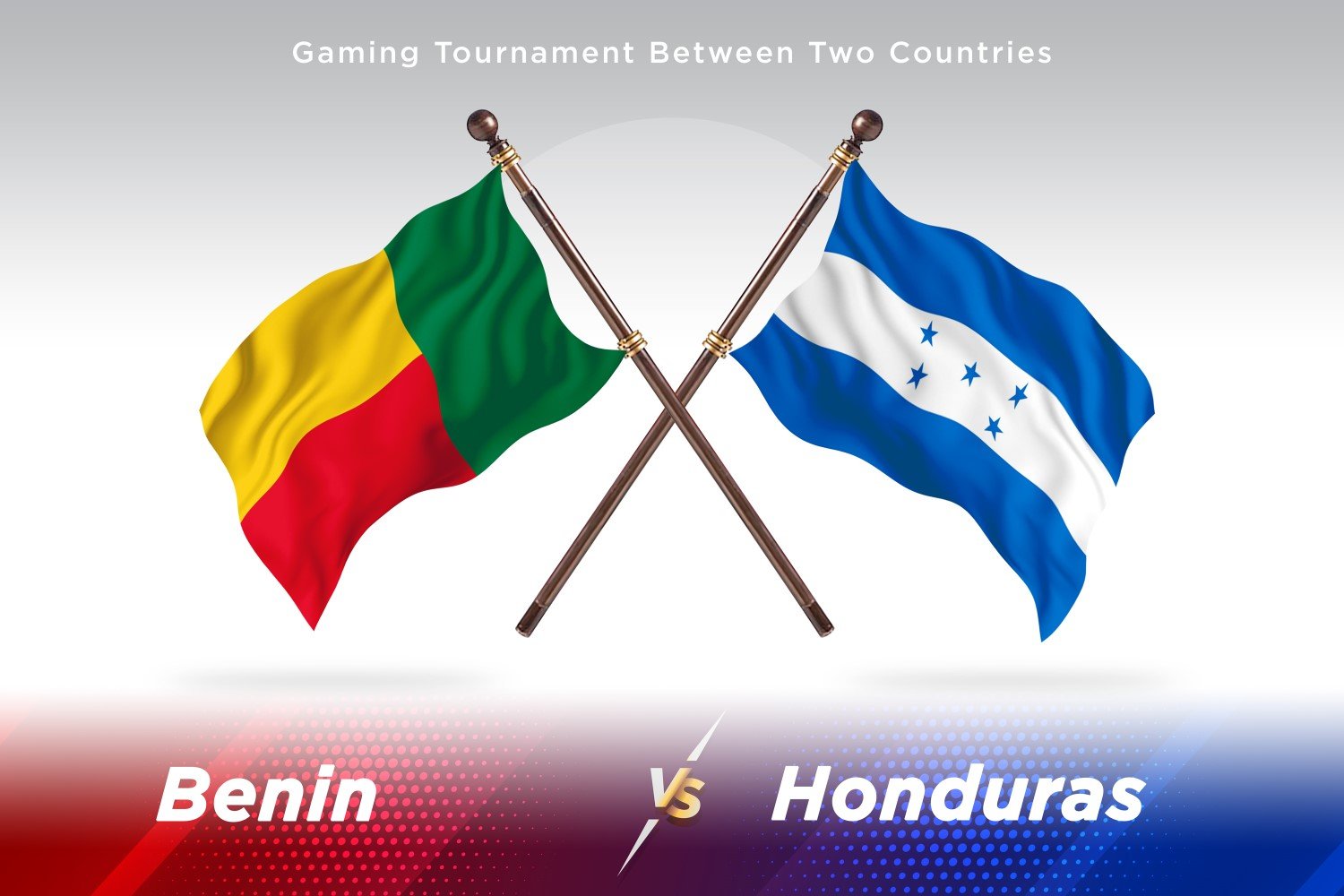 Benin versus Honduras Two Flags