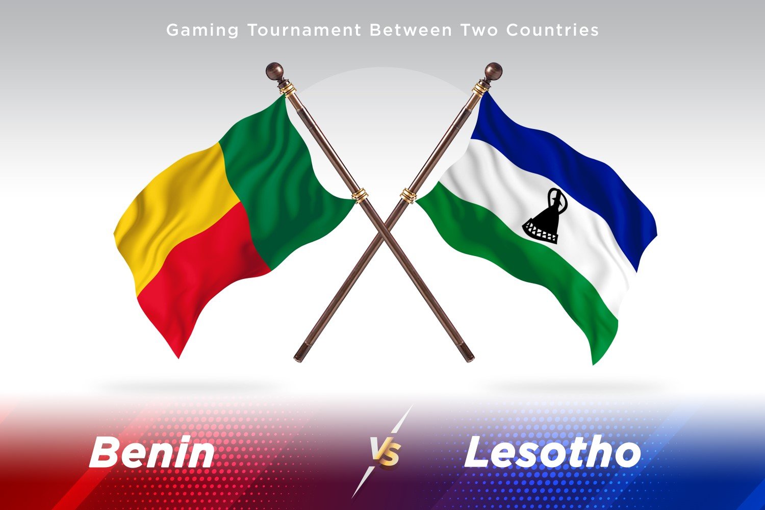 Benin versus Lesotho Two Flags