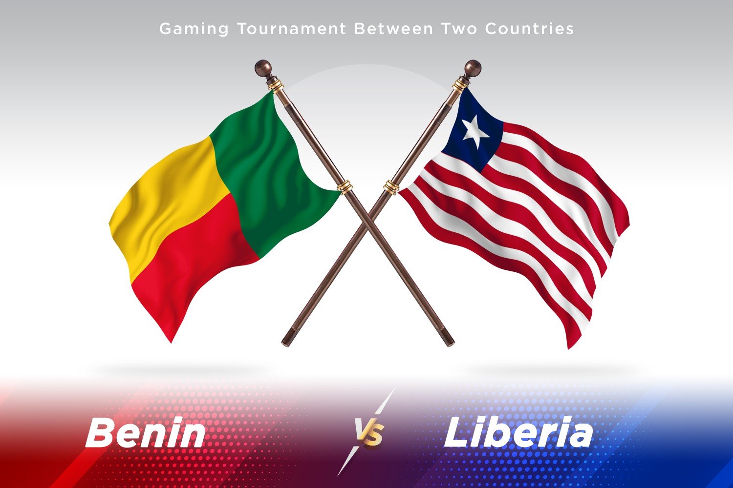 Benin versus Liberia Two Flags