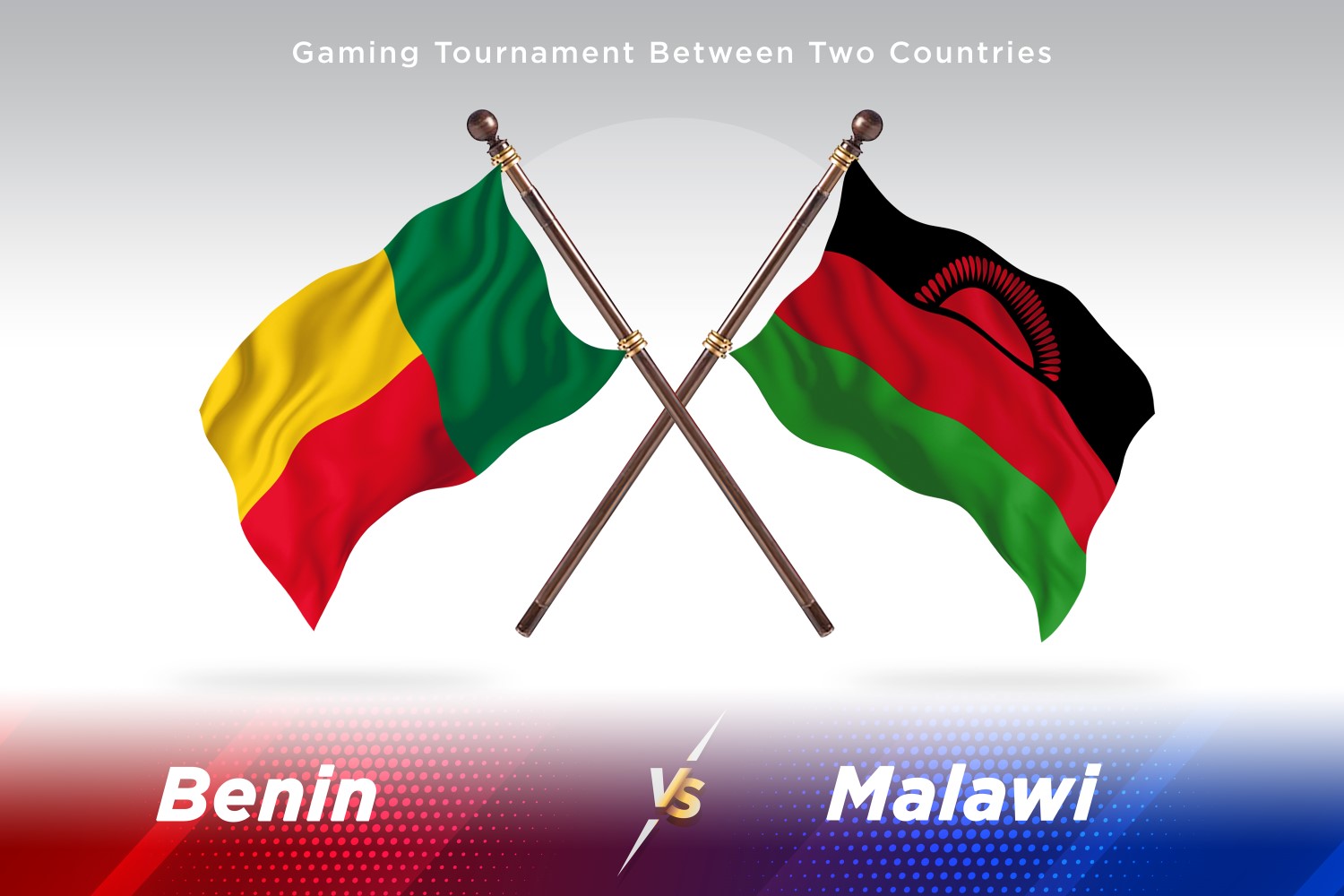 Benin versus Malawi Two Flags