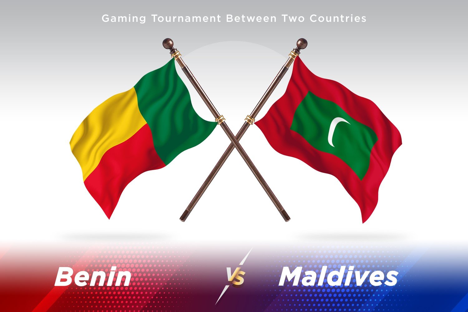 Benin versus Maldives Two Flags