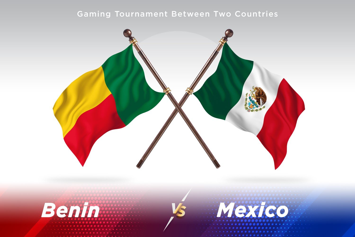 Benin versus Mexico Two Flags