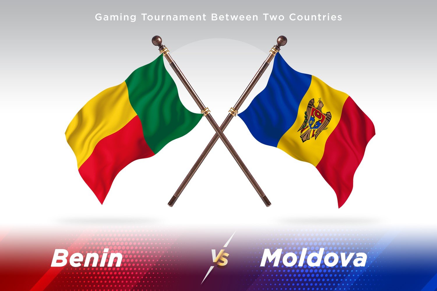 Benin versus Moldova Two Flags