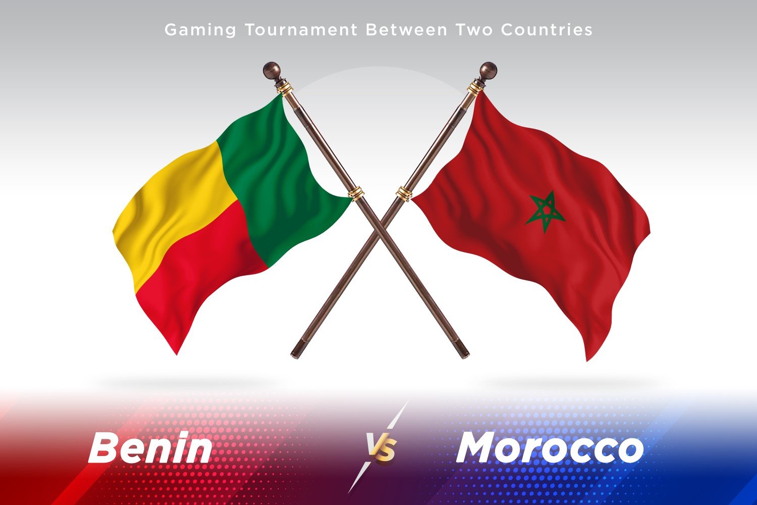 Benin versus morocco Two Flags