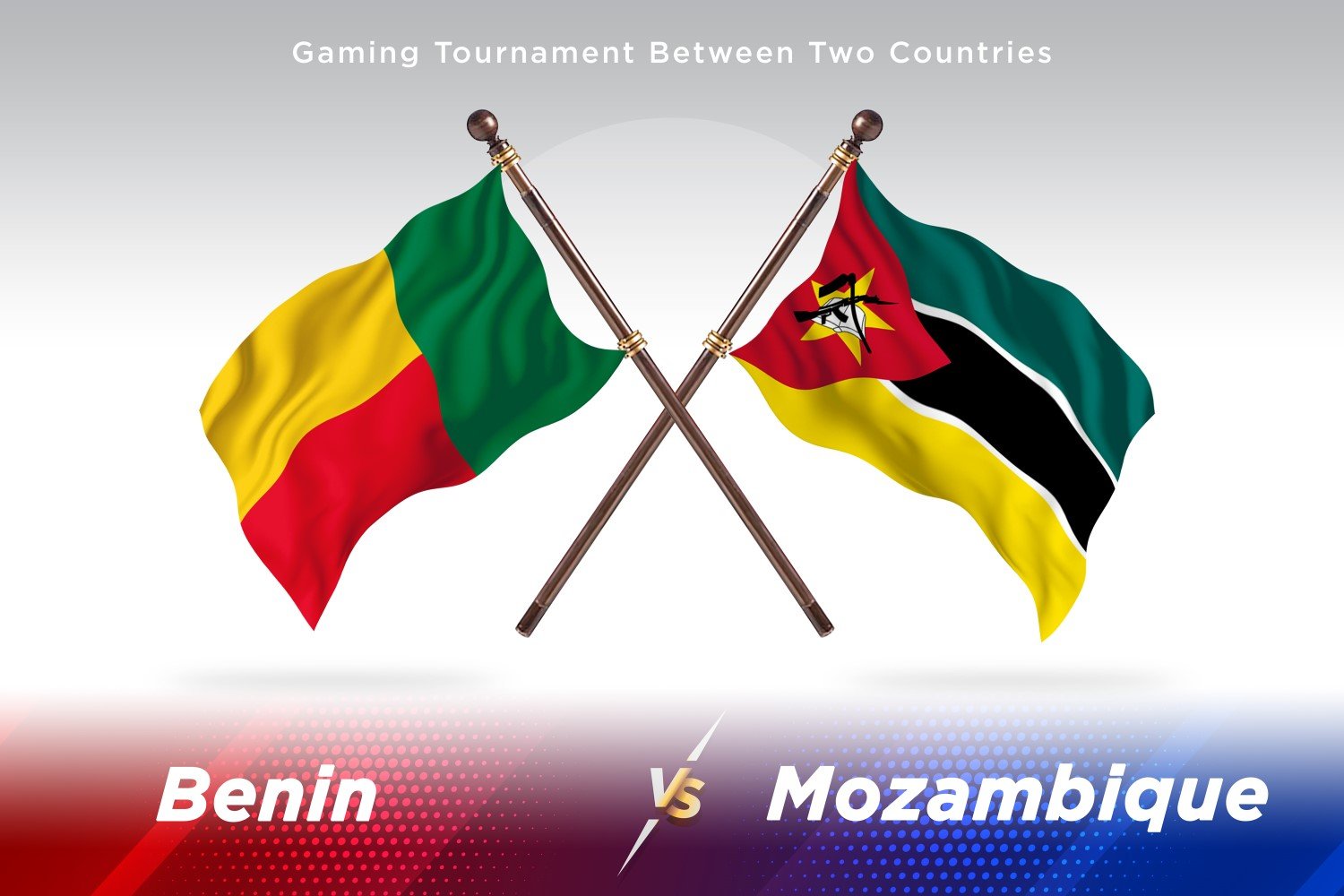 Benin versus Mozambique Two Flags