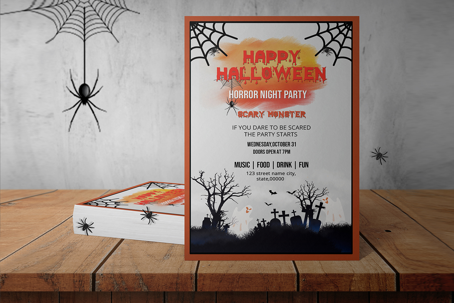 Halloween Invitation Flyer Corporate Identity Template