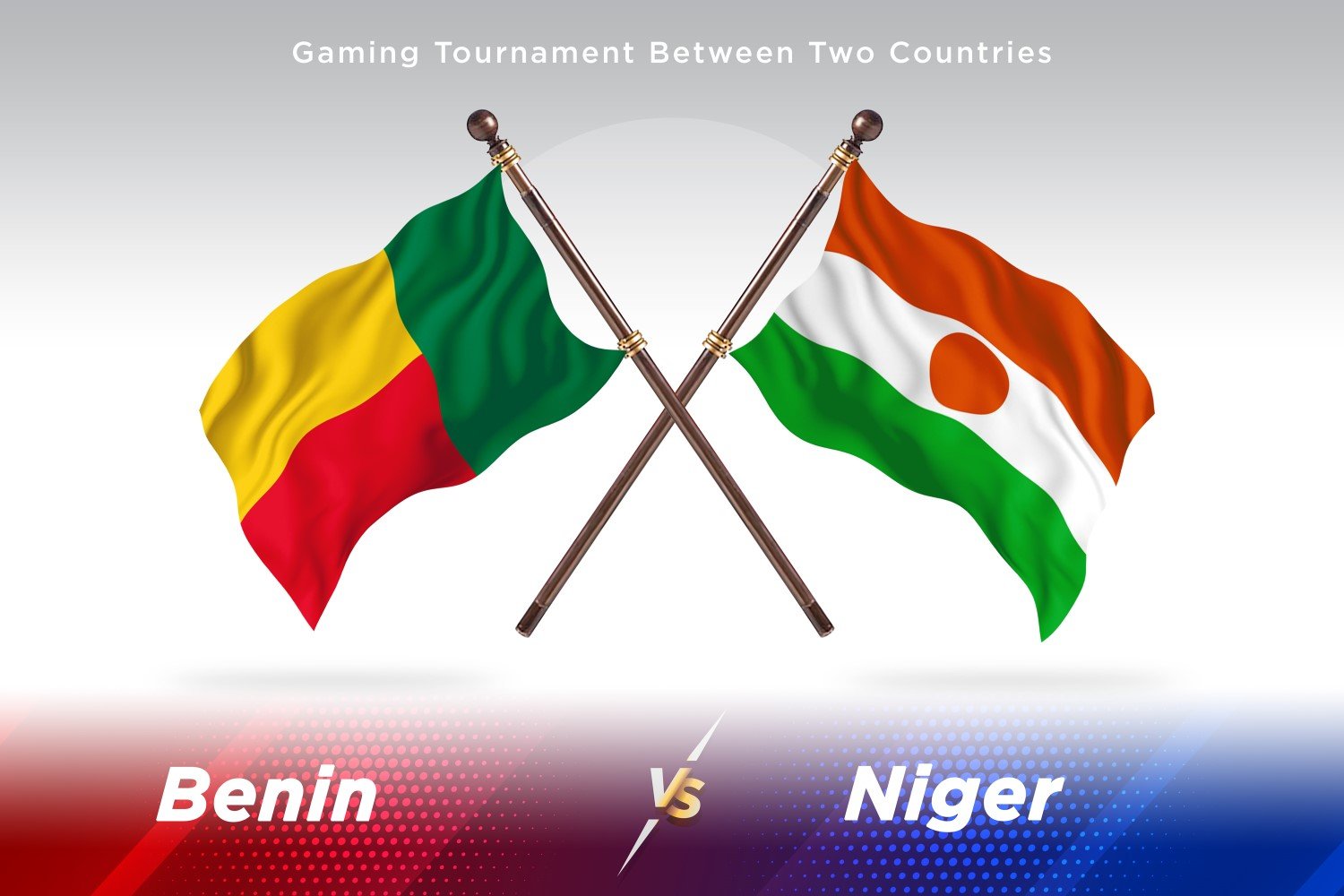 Benin versus Niger Two Flags